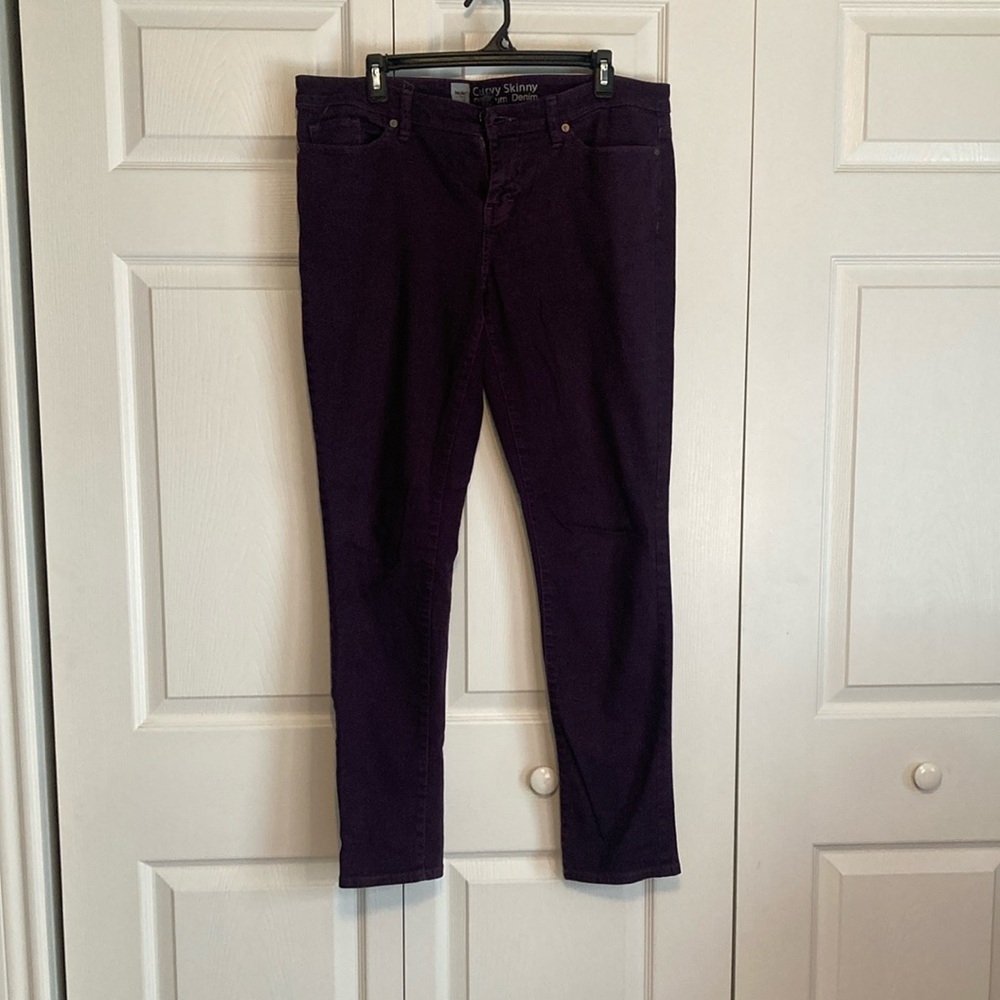Mossimo Purple Skinny Jeans Size 10